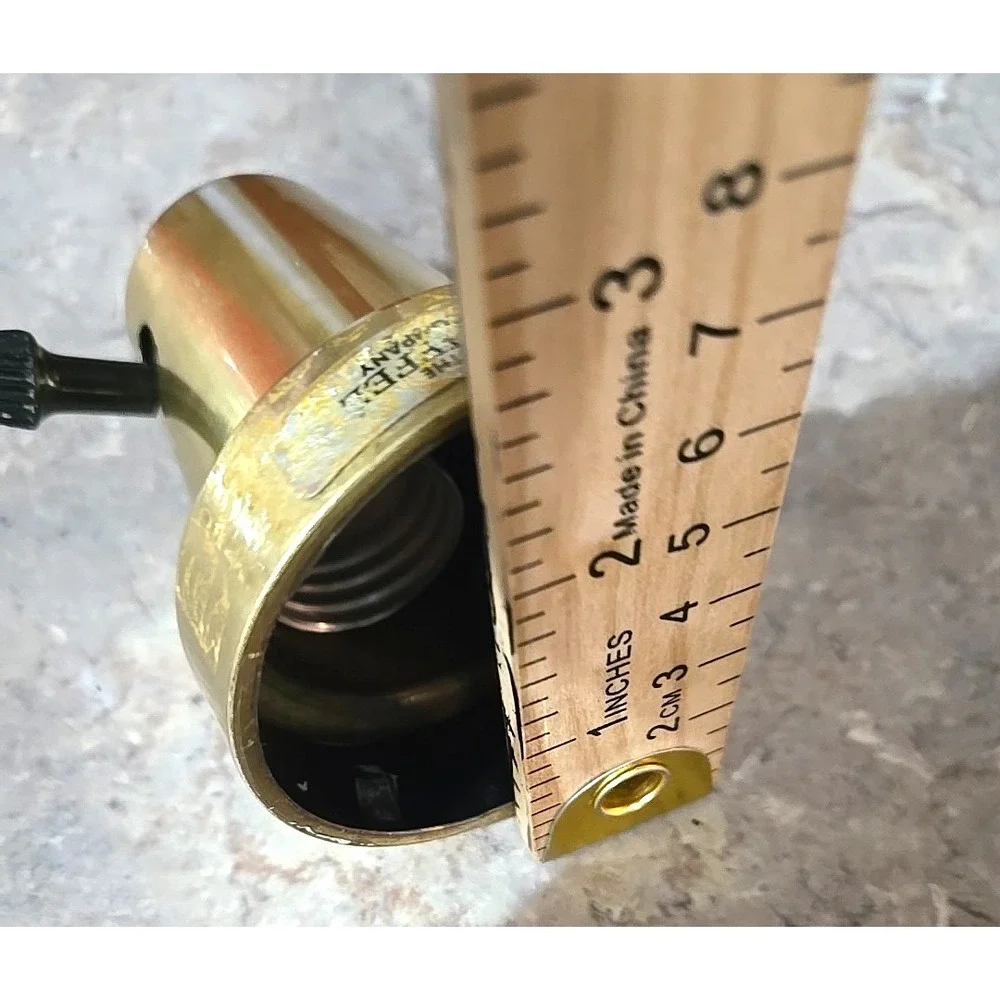Vtg Stiffel Lamp Finial Brass Ornate Replacement Part 3.5